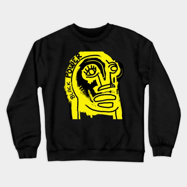 black power Crewneck Sweatshirt by Angel Rivas